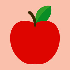 red apple isolated on white