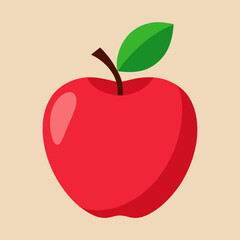 red apple vector illustration