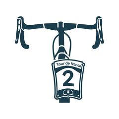 Tour de France Bicycle with Racing Bib - Vector Tour de France (Juillet) – A bicycle with a racing bib