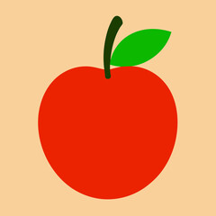 red apple vector illustration