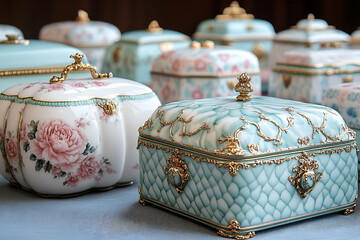 Pastel decorative boxes handcrafted gift packaging home decor