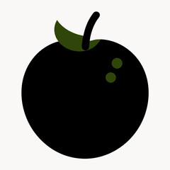 apple on black