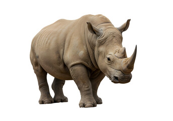 Powerful White Rhinoceros: A Majestic Creature transparent background