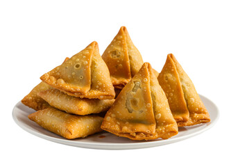Delicious Golden Brown Samosas: Indian Snack Food transparent background