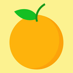 vector illustration of an orange