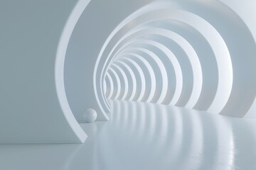 Obraz premium Abstract White Archway Corridor