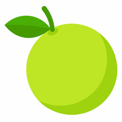 green apple isolated on white