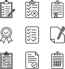 Pen signing a contract line art icon for business apps and websites