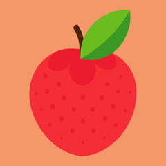 vector illustration of an apple