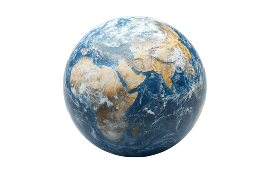 Rotating view of the Earth showcasing its continents and oceans on a black background.