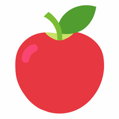 red apple vector illustration
