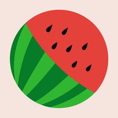 watermelon vector illustration
