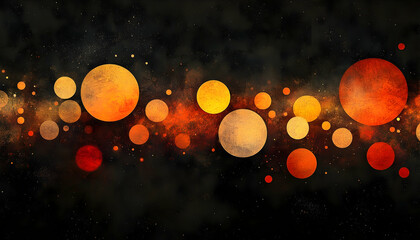 Warm bokeh circles abstract background texture