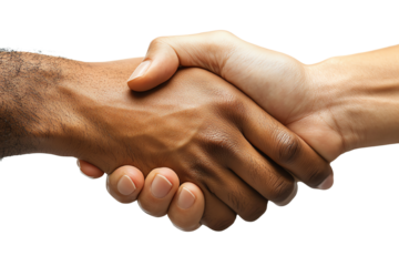 Two hands shaking in agreement, symbolizing partnership and collaboration.