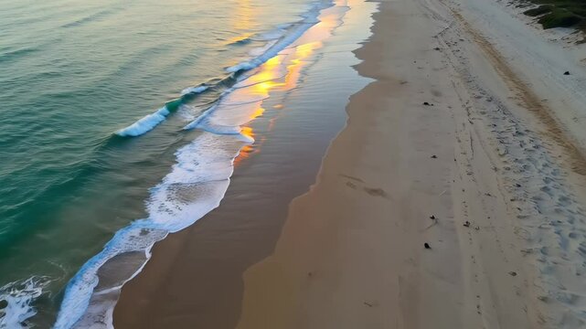 araffes on the beach with a surfboard in the water
