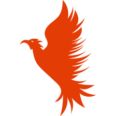 Obraz premium Modern Phoenix Bird Silhouette