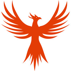 Obraz premium Modern Phoenix Bird Silhouette