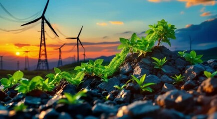 Increase in electricity prices on the world market. Green energy in full development. Investment finance chart, stock market business and exchange financial growth graph, 4k, nature video	 - Powered by Adobe