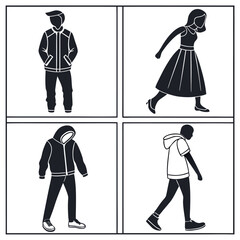 vector illustration of a man and woman