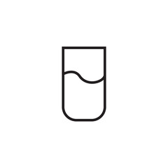 milk water glass icon editable outline stroke vector eps