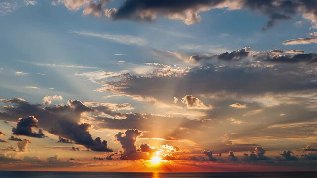 araffes are flying in the sky over the ocean at sunset