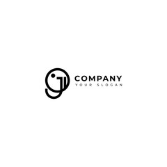 Modern Letter OJ logo vector design template