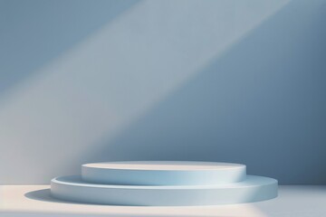 Two-Tiered Podium with Light and Shadow