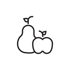 fruits icon editable outline stroke vector eps