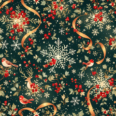 Christmas gnome pattern background