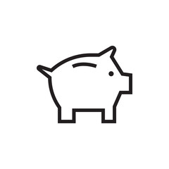 piggy bank icon editable outline stroke vector eps