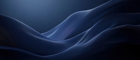 Obraz premium Deep Blue Flowing Fabric