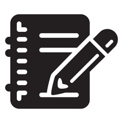 notepad icon or logo isolated sign symbol vector illustration - high quality black style vector icons