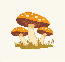fly agaric mushroom illustration