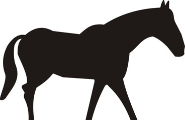 horse silhouette vector