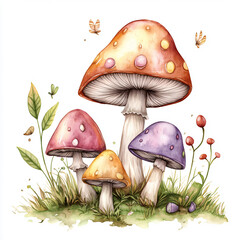 fly agaric mushroom illustration