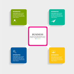 Colorful Stacked Boxes Infographic