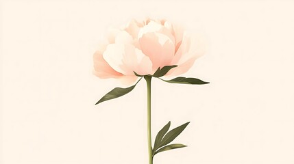 Fototapeta premium Peach Peony Bloom with Soft Background.