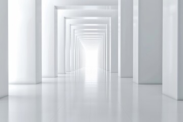 White Corridor Leading to Light