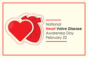 Vector Design National Heart Valve Disease Awareness Day – February 22.