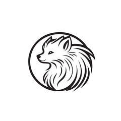 Elegant Cat Outline – Monochrome Animal Art