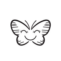 Simple Butterfly Art in Black and White