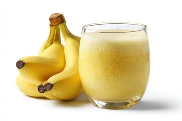 Fresh Banana Smoothie: Vibrant Yellow Delight in a Glass