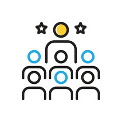 Multi color icon for  leading