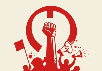 Red protest demonstration, Rallying for revolution, May Day