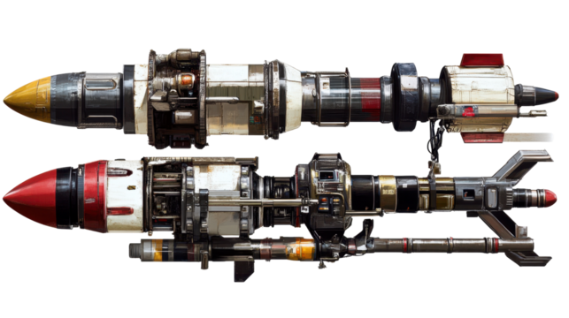 Detailed Futuristic Rocket Engine with Mechanical Components and Advanced Propulsion System