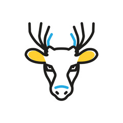 Multi color icon for  deer