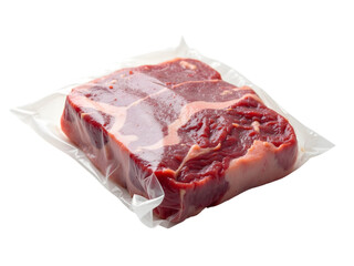 Vacuum Sealed Steak: Fresh Meat Packaging, Food Preservation, Butcher Shop transparent background