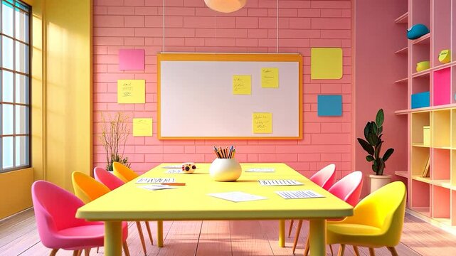 Colorful Meeting Room Interior