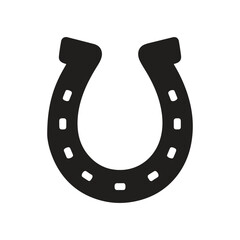 Horseshoe icon vector flat style