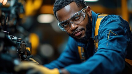 Focused Mechanic: A Portrait of Industrial Skill